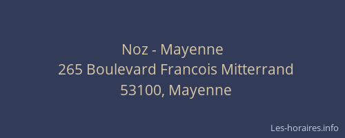 Noz - Mayenne