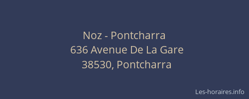 Noz - Pontcharra