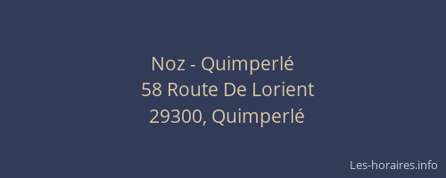 Noz - Quimperl&eacute;