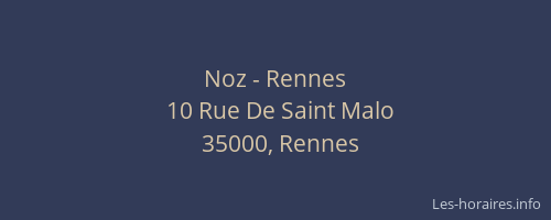 Noz - Rennes