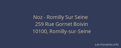 Noz - Romilly Sur Seine