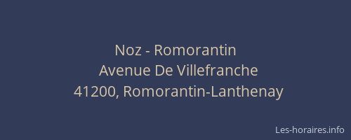 Noz - Romorantin