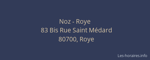 Noz - Roye