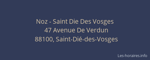 Noz - Saint Die Des Vosges