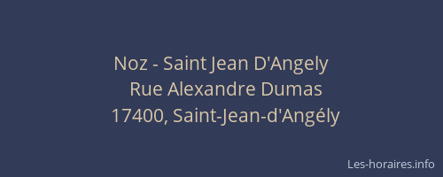 Noz - Saint Jean D'Angely