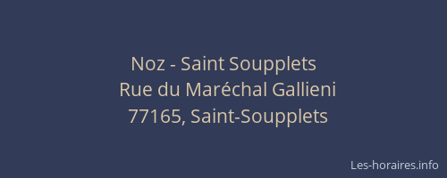Noz - Saint Soupplets