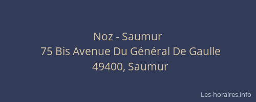 Noz - Saumur