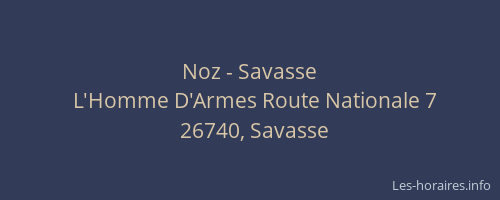 Noz - Savasse