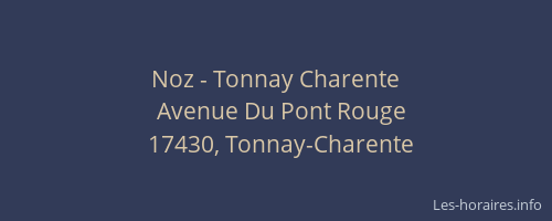 Noz - Tonnay Charente