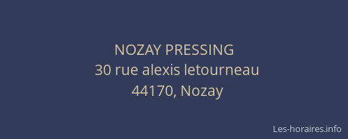 NOZAY PRESSING