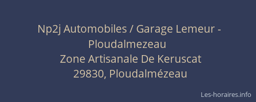 Np2j Automobiles / Garage Lemeur - Ploudalmezeau