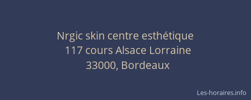 Nrgic skin centre esthétique