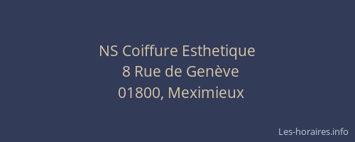 NS Coiffure Esthetique
