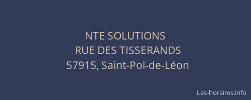 NTE SOLUTIONS
