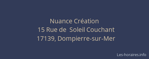 Nuance Cr&eacute;ation