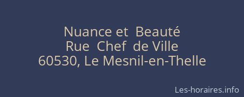 Nuance et  Beauté