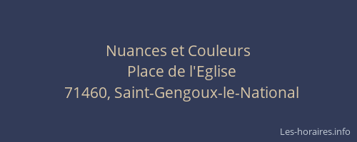 Nuances et Couleurs