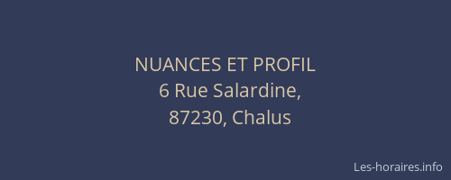 NUANCES ET PROFIL