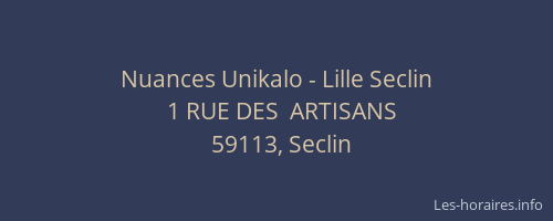 Nuances Unikalo - Lille Seclin