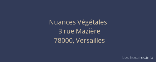 Nuances Végétales
