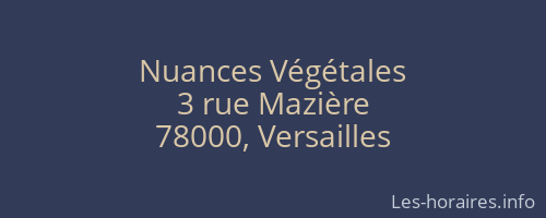 Nuances Végétales