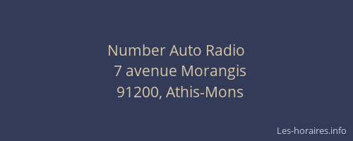 Number Auto Radio