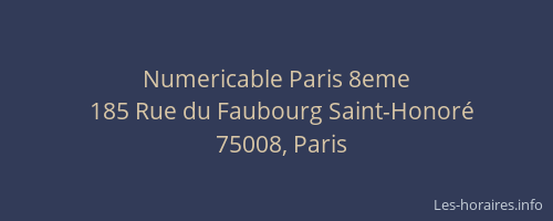 Numericable Paris 8eme