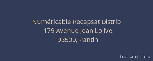 Numéricable Recepsat Distrib