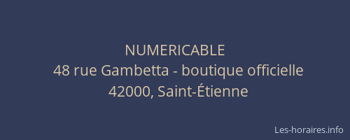 NUMERICABLE