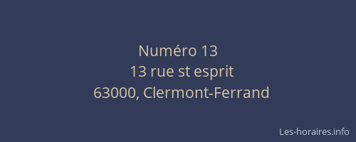 Numéro 13