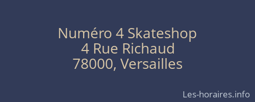 Numéro 4 Skateshop