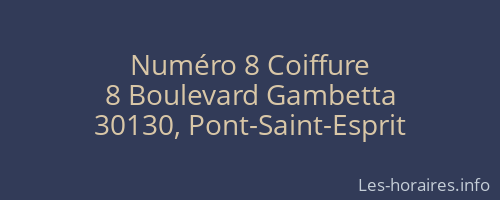 Numéro 8 Coiffure