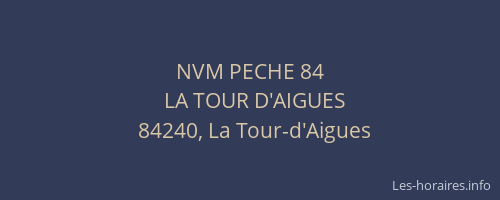 NVM PECHE 84