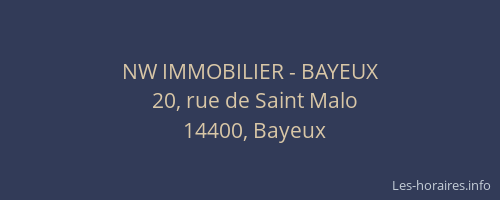 NW IMMOBILIER - BAYEUX