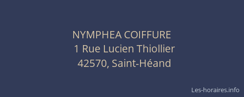NYMPHEA COIFFURE