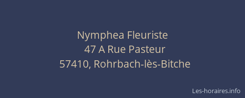 Nymphea Fleuriste