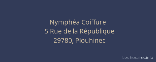 Nymph&eacute;a Coiffure
