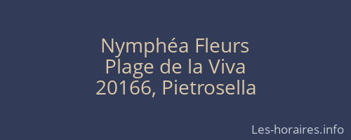 Nymph&eacute;a Fleurs