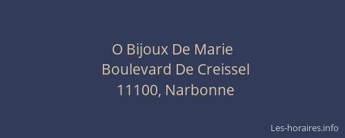 O Bijoux De Marie