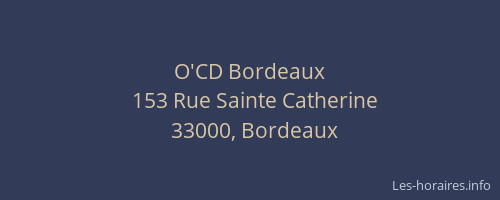 O'CD Bordeaux