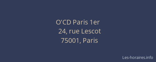 O'CD Paris 1er