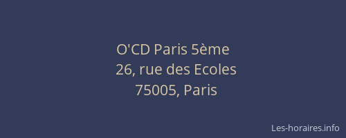 O'CD Paris 5ème