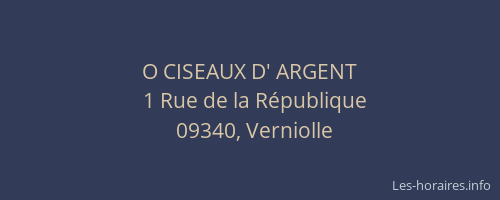 O CISEAUX D' ARGENT