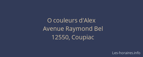 O couleurs d'Alex