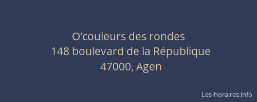 O'couleurs des rondes