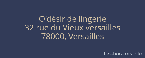 O'désir de lingerie