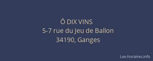 Ô DIX VINS