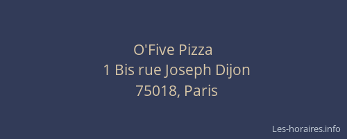 O'Five Pizza