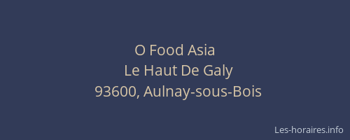 O Food Asia