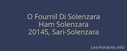 O Fournil Di Solenzara